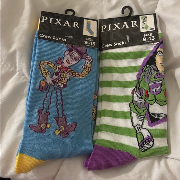 Pixar Accessories - Pixar Woody and Buzz socks